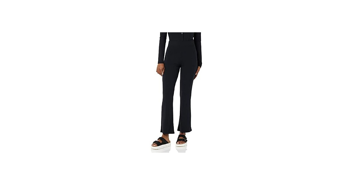 Amazon Essentials Women Wide Rib Flared Ankle Pant