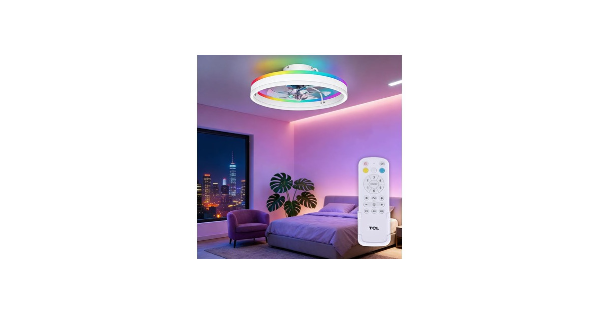 TCL 20" RGB LED Ceiling Fan w/ Remote