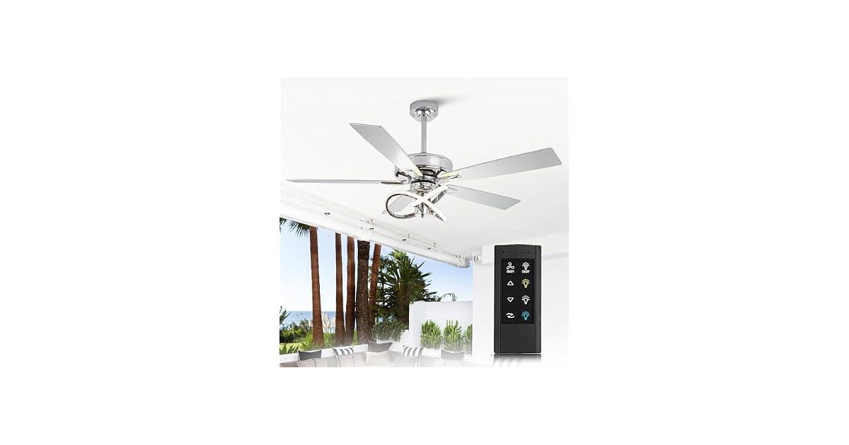 Parrot Uncle 52 Inch Chandelier Ceiling Fan