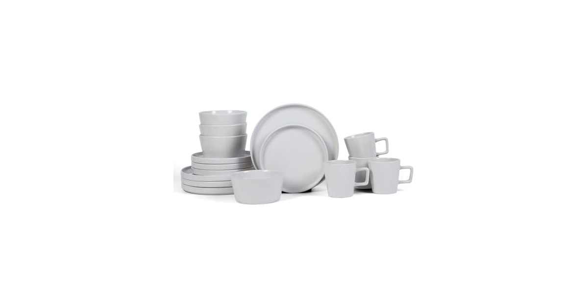 Stone Lain Celina Modern Stoneware 16-Piece Dinnerware Set