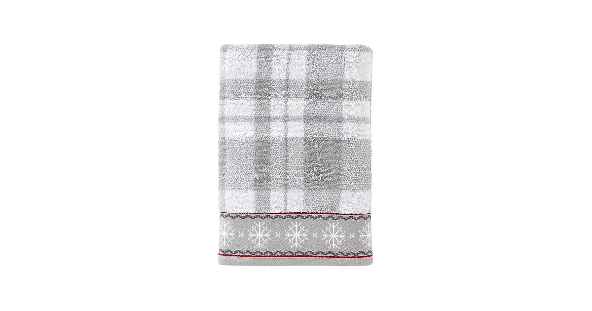 SKL Home Christmas/Winter Whistler Plaid Bath Towel