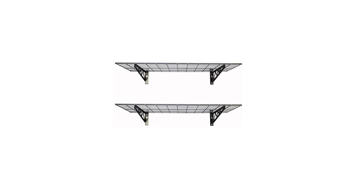 SafeRacks Steel Garage Wall Shelves 2-Pk 24"x48" Open Box