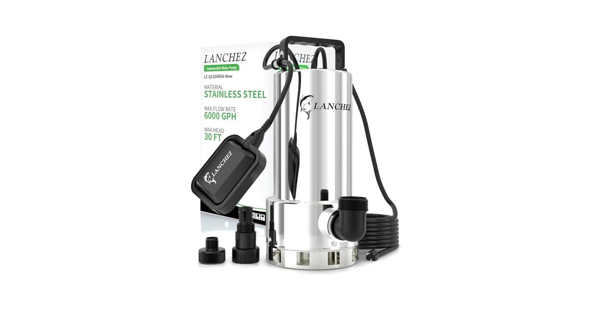 LANCHEZ 1.6HP 6000GPH Sump Pump