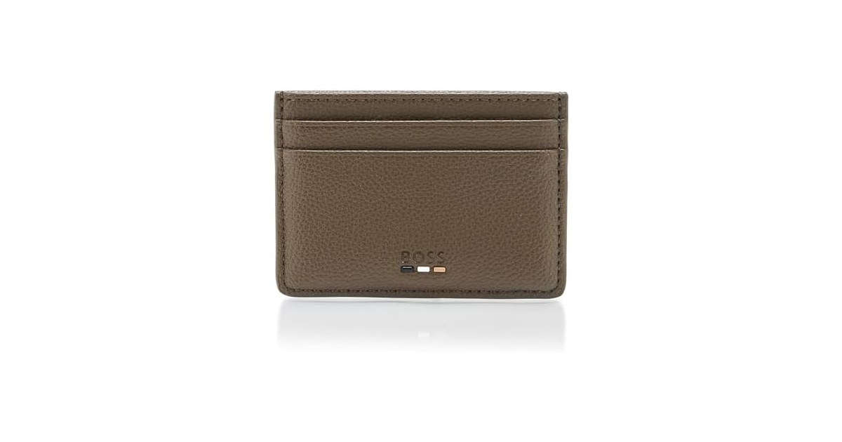 BOSS, Ray Small Logo Card Holder, olive