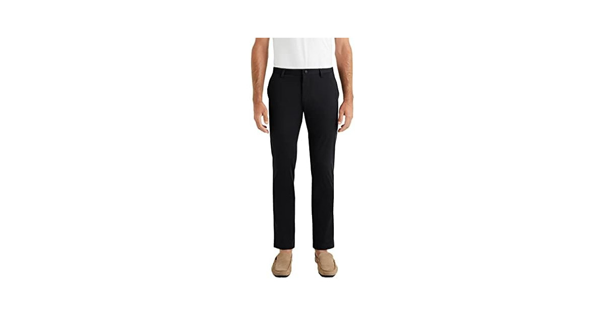 Rhone Men's Slim Commuter Pants, Black,