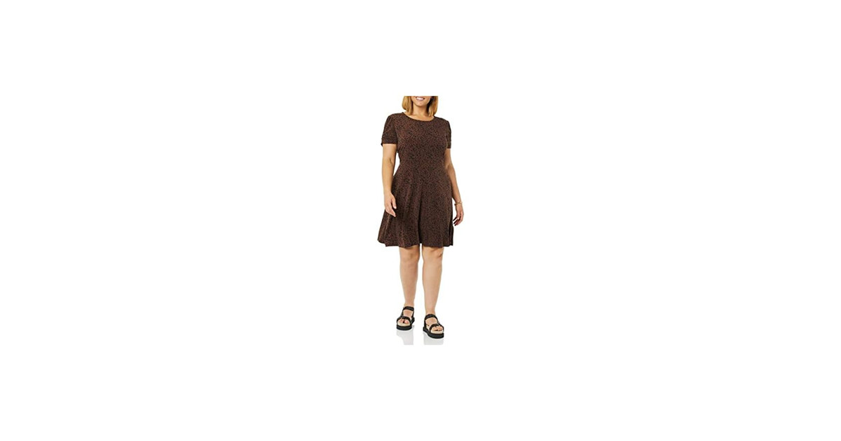 Amazon Essentials Women Gathered Short Crew Dress