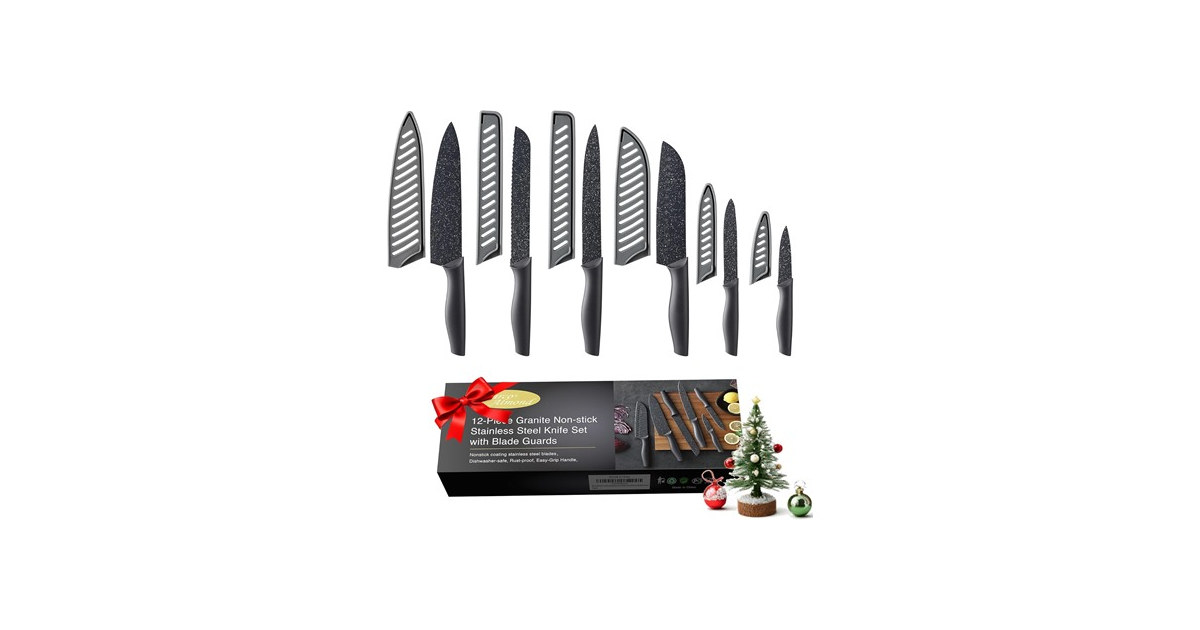 24-Piece Kitchen Knife Set w/ Guards