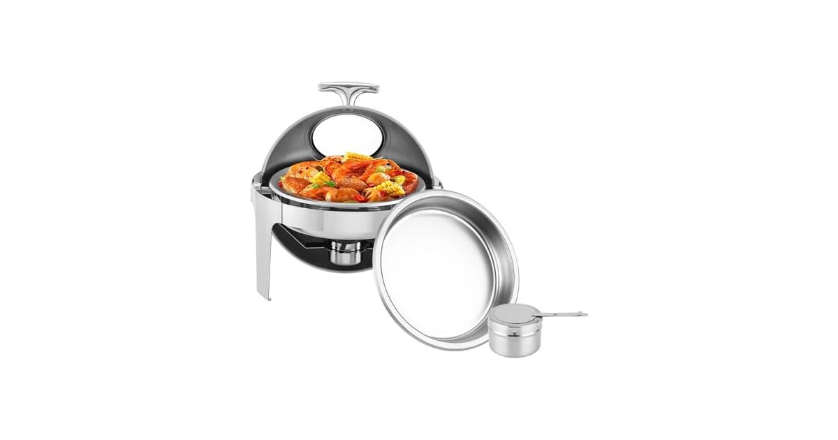 PrecisionAuto Large Capacity Food Warmer Chafing Dish Set – 6.8 Qt