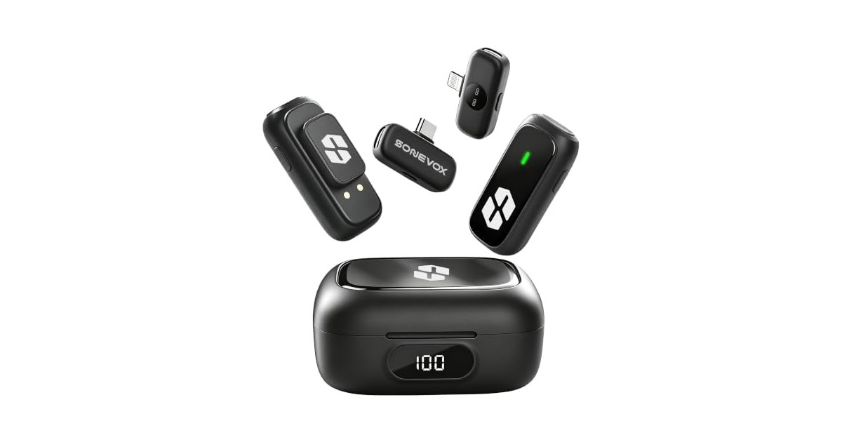 SONEVOX AirMic Mini (2TX 2RX Charging Case)