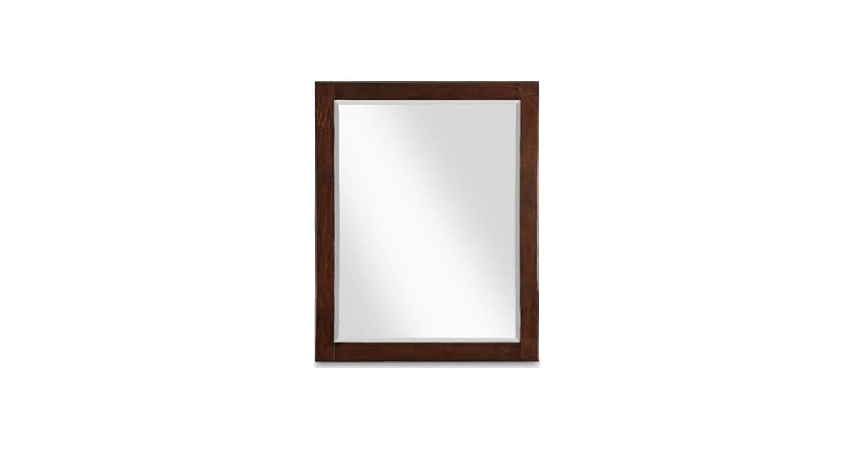 Maxine Brown Wood Veneer & Iron Mirror