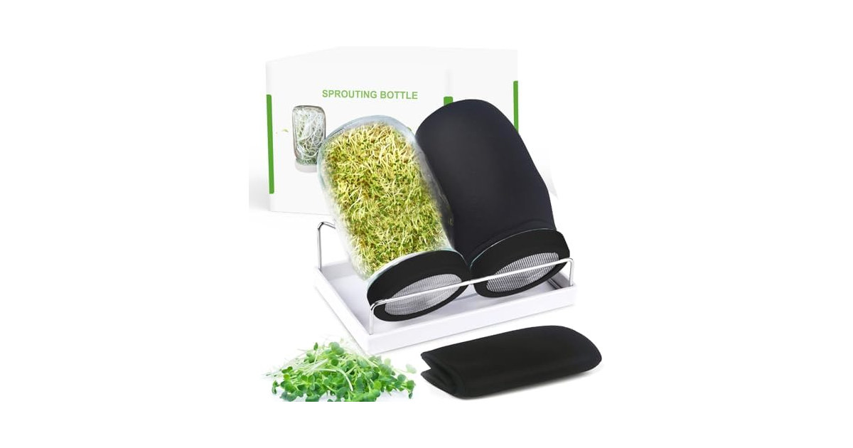 Kitmiido Organic Seed Sprouting Jar Kit