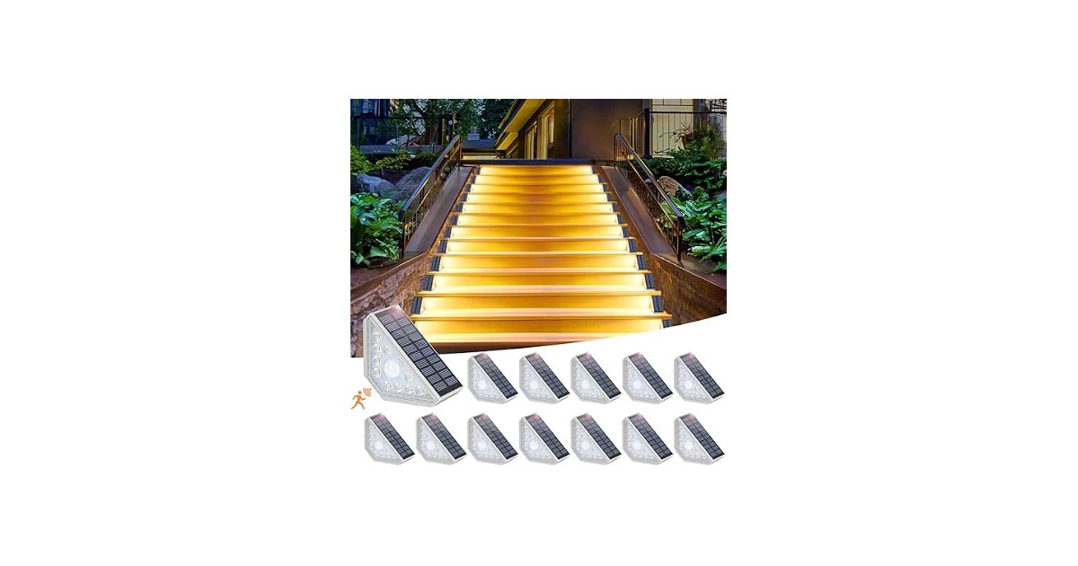 Kondras Solar Step Lights 12-Pack
