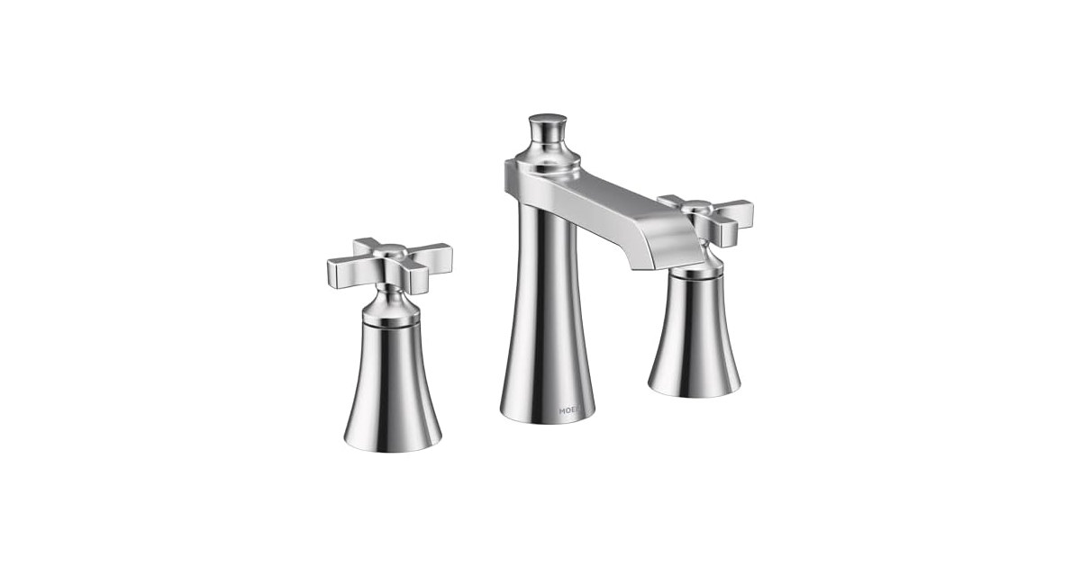 Moen Flara Chrome Two-Handle Adjustable Cross Handle Faucet