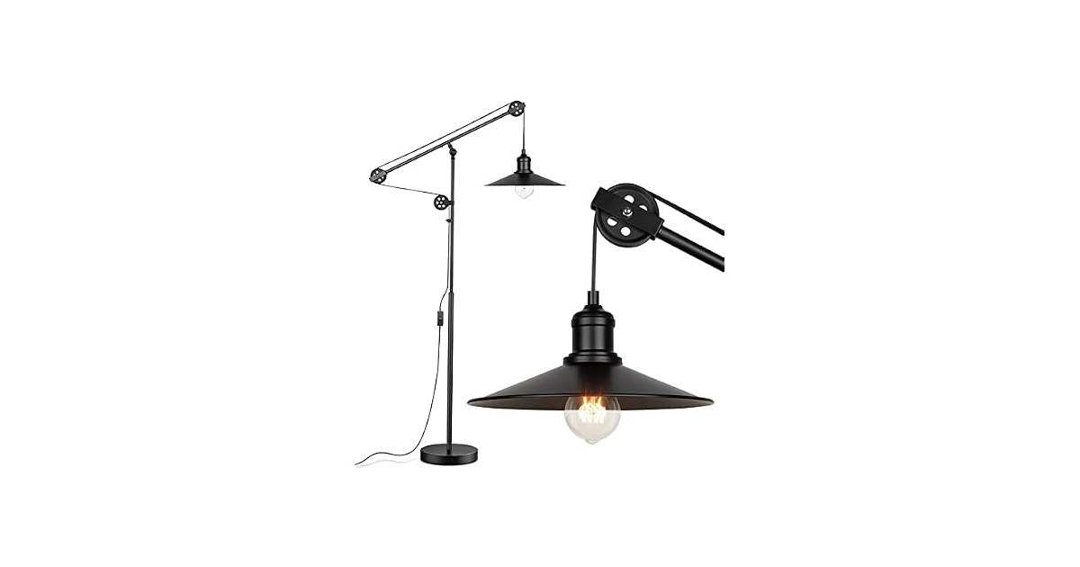 Adjustable Industrial Floor Lamp