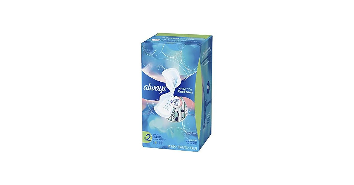 Always Infinity Size 2 Pads w/Wings 2Pk