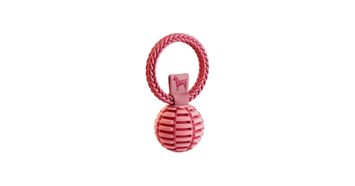 NOAH & PAW Luxury Dog Toy, TPU- Tug Ball, Pink