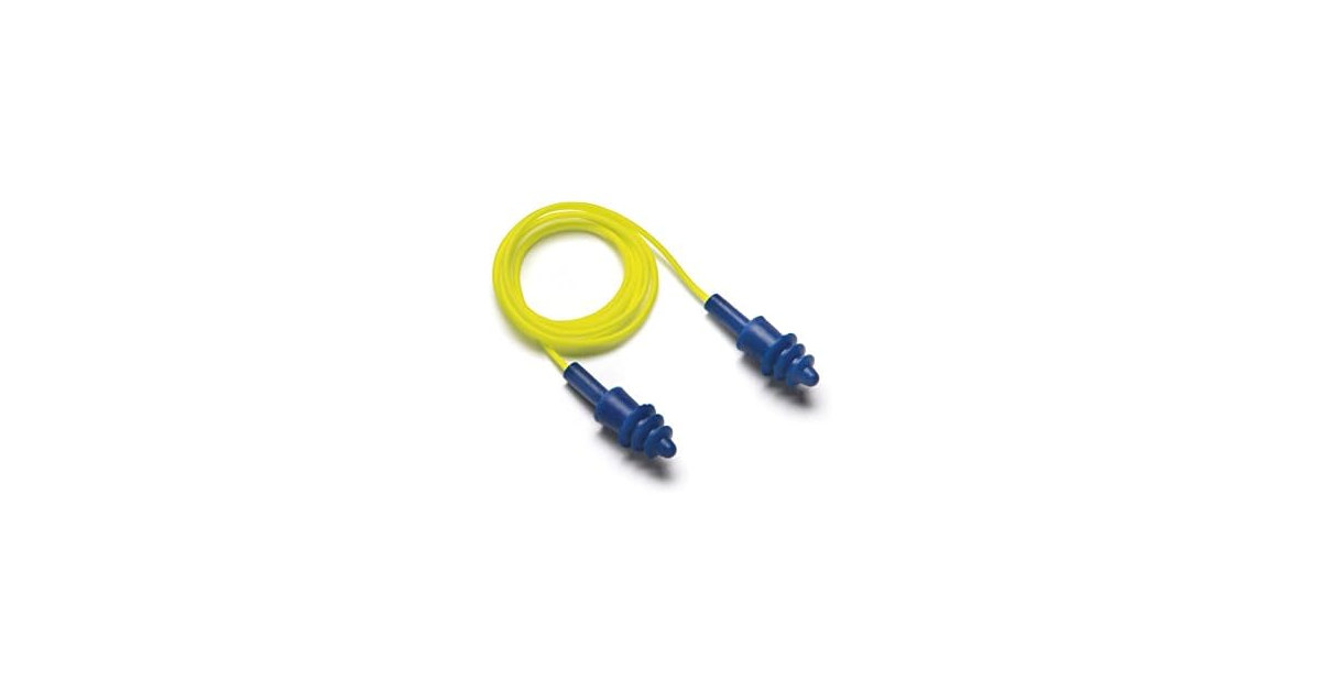 Pyramex RP2001 Reusable Corded Earplugs 100 Pair, Yellow