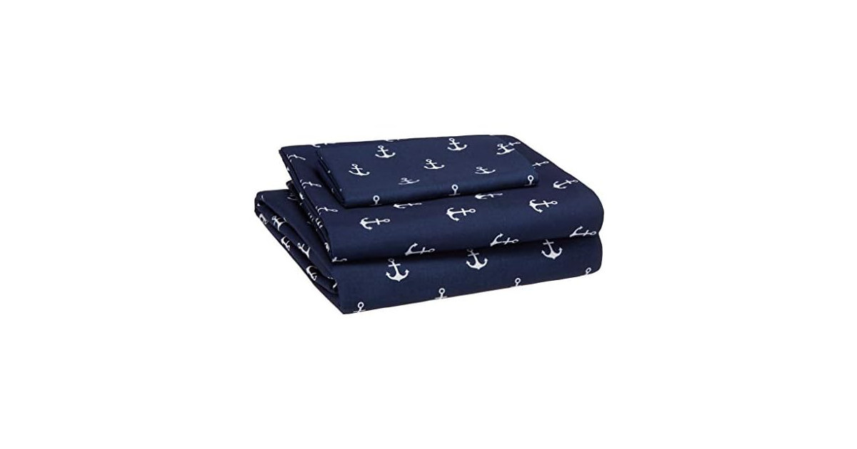 Amazon Basics 3Pc Kid's Anchor Sheet Set