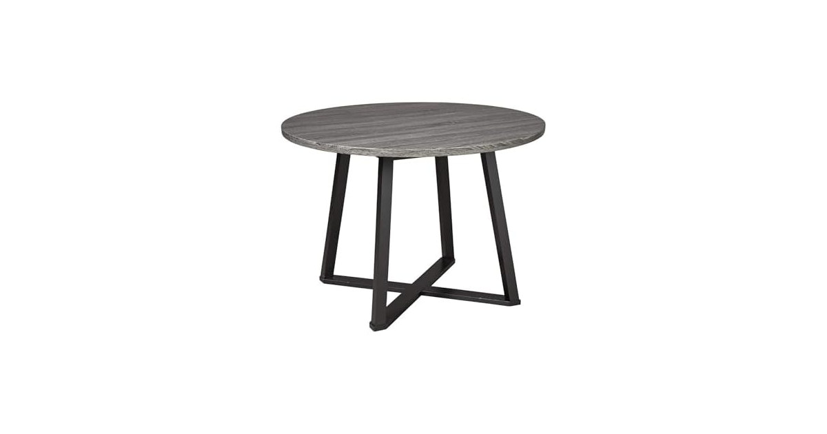 Ashley Centiar Round Dining Table, Gray