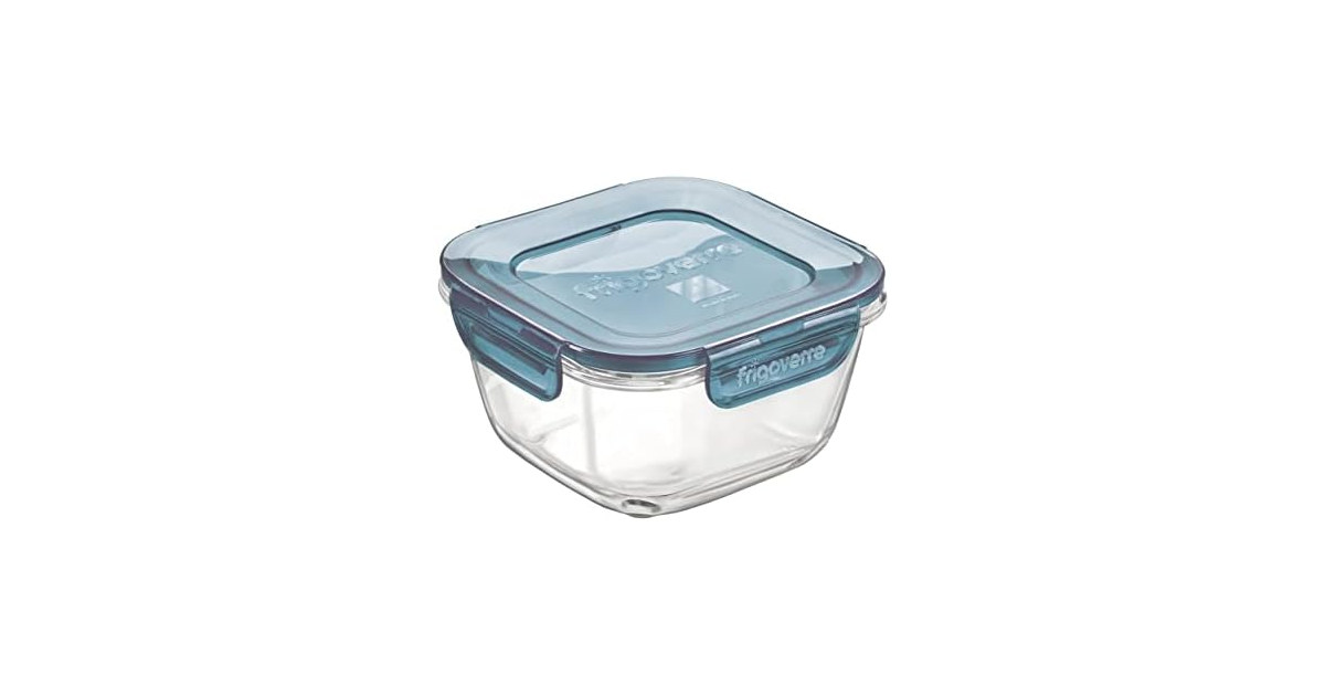 Bormioli Rocco Square Container 14.25 oz. Grey