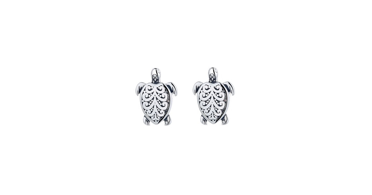 Sterling Silver Artisan Turtle Studs
