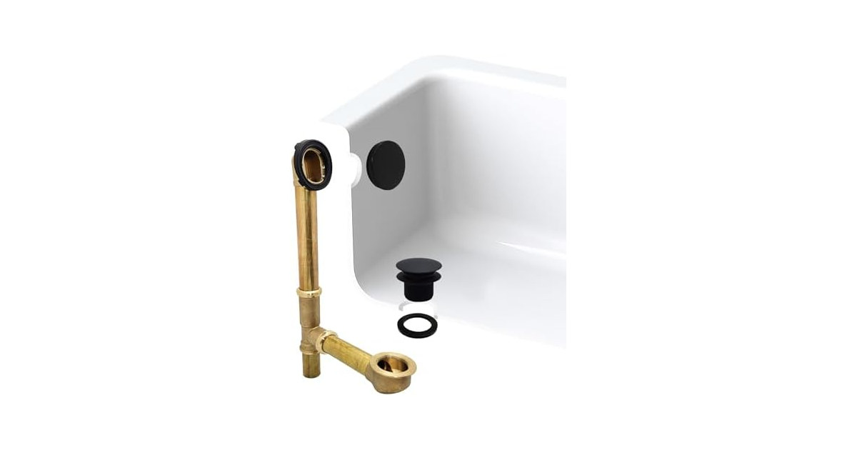 Westbrass 14in Waste Overflow Tip-Toe MB