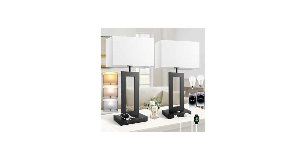 Kondras 22’’ Touch Control Bedside Nightstand Lamps