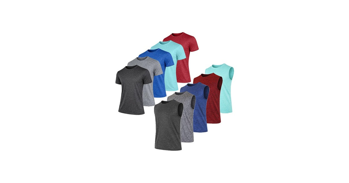 3Pk Men's Marled Performance Tops