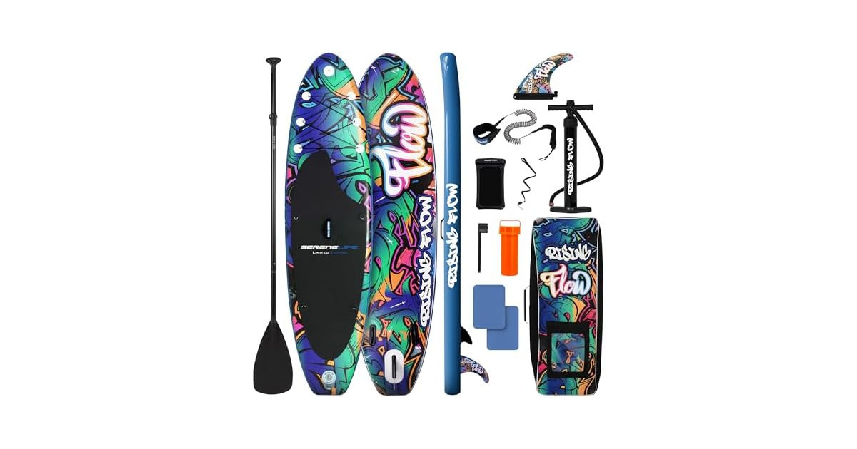 SereneLife 10'6" Inflatable Stand Up Paddle Board