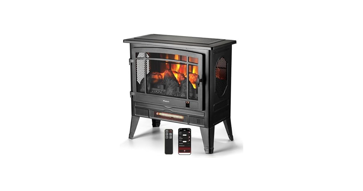 TURBRO Suburb 25" Smart Fireplace, Black