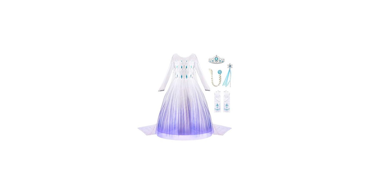 Girl Princess Costume Snow Party Dress