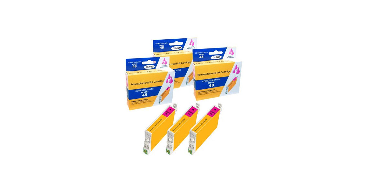 Compatible Epson T048320 Magenta Ink Cartridge (3 Pack)