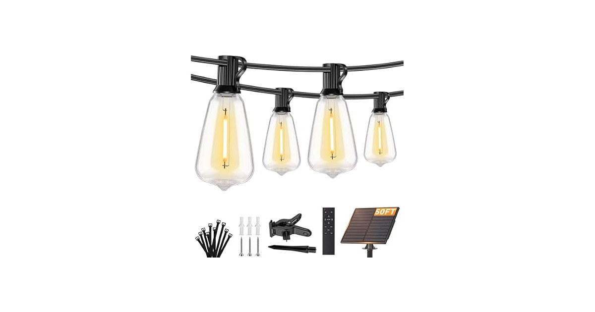 Brightever 50FT Solar String Lights