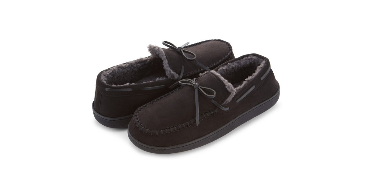 Floopi Men's Moccasin Slipper with Bow