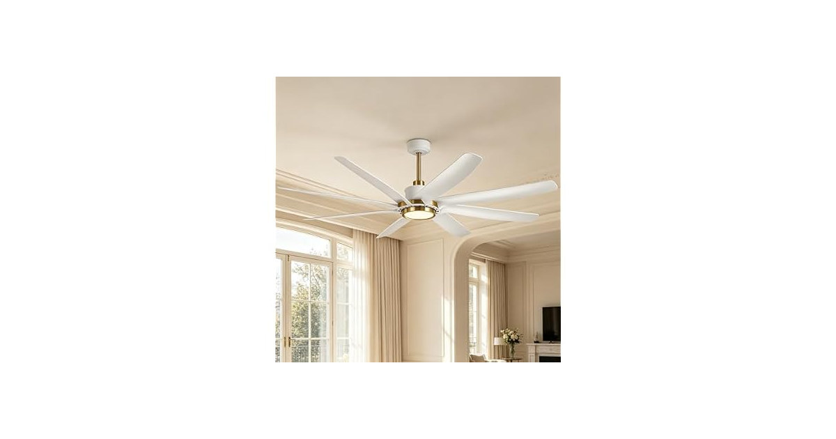Parrot Uncle 72 Inch Large Ceiling Fan White