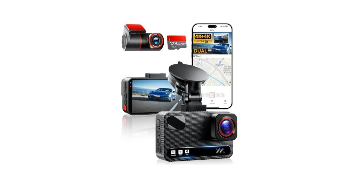 NDO Dash Cam Front and Rear, 4K