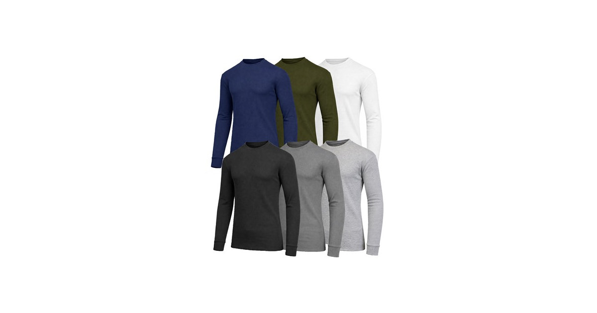 3Pk Mens L/S Crew Neck Thermal Shirt