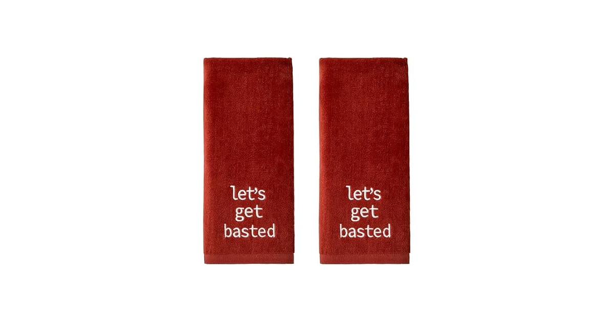 SKL Home Thanksgiving/Fall Let's Get Basted Hand Towel Set-2pc