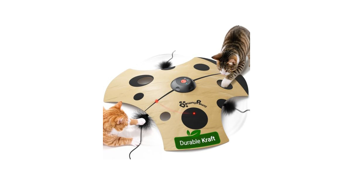 DownyPaws Interactive Cat Toy, 3 Modes