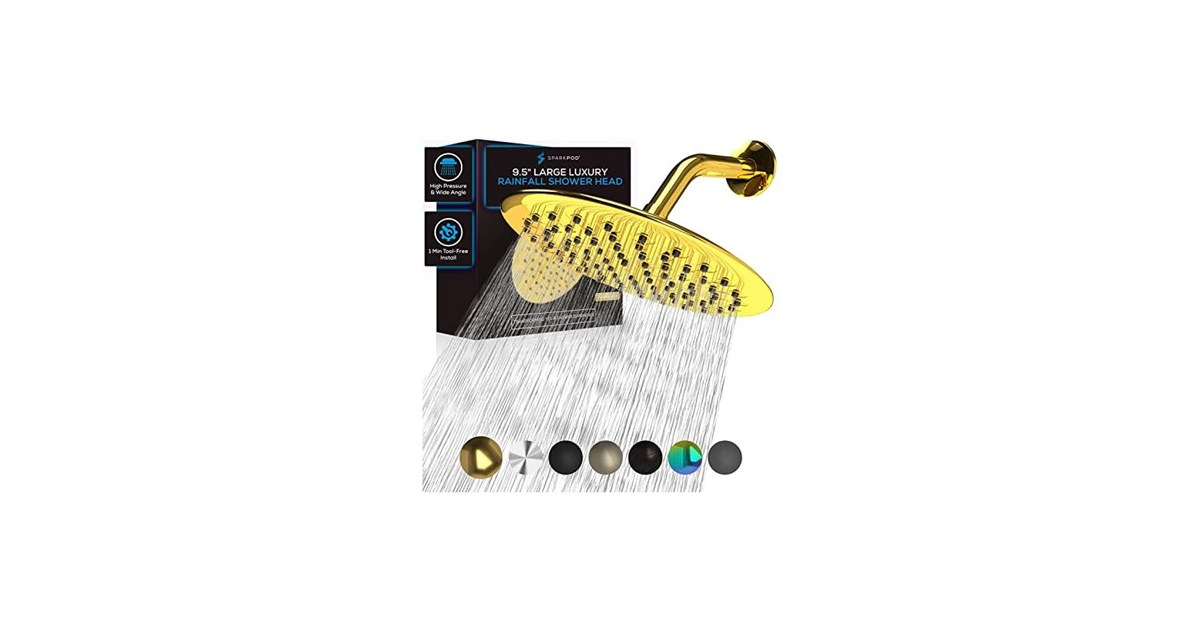 9.5" High Pressure Rain Shower Head