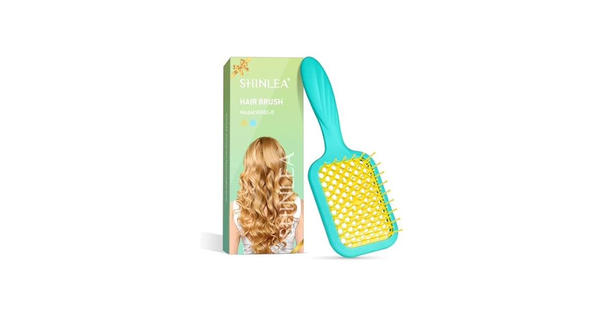SHINLEA Vented Detangler Brush for Curly Thick Hai
