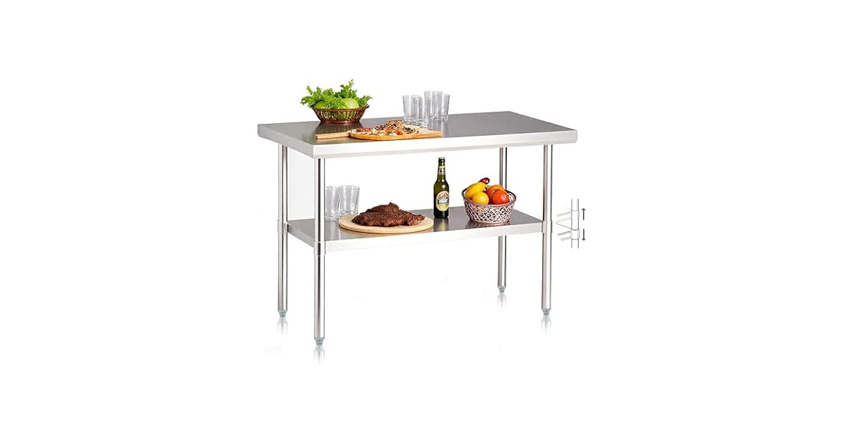NUUK 40023 Stainless Steel Work Table 24" x 48"