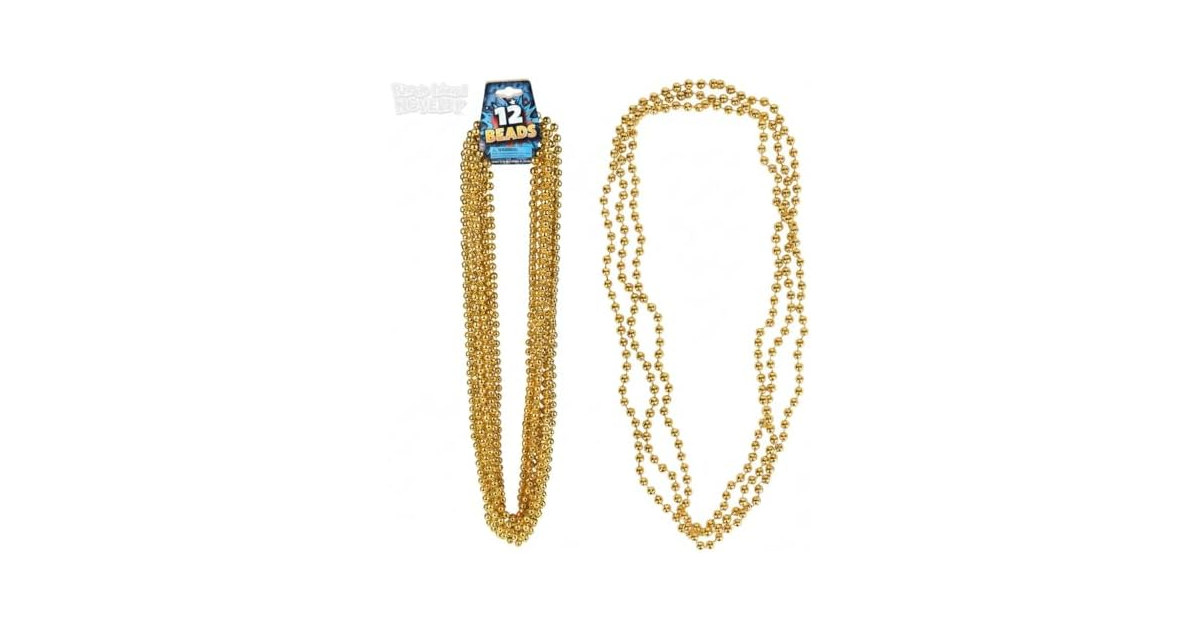 33 in 7mm Gold Beads - DZ