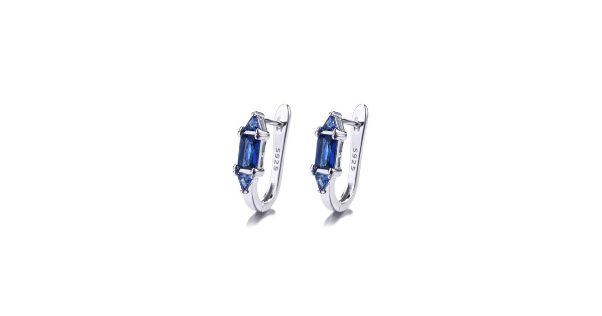 Sterling Silver Crystal Huggie Earrings