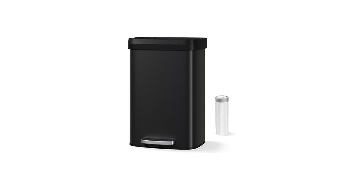 MOVECOM Trash Can with Lid, 13 Gallon (50L)