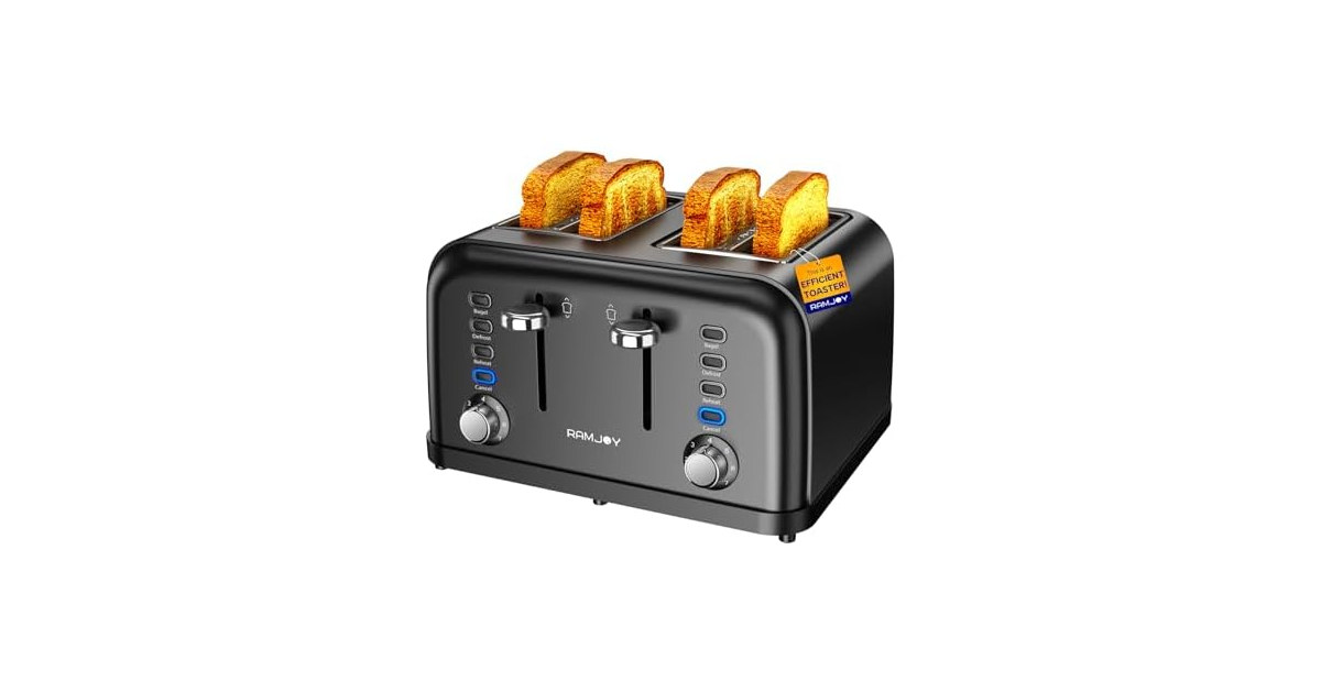 4 Slice Toaster w/ 7 Shade Settings