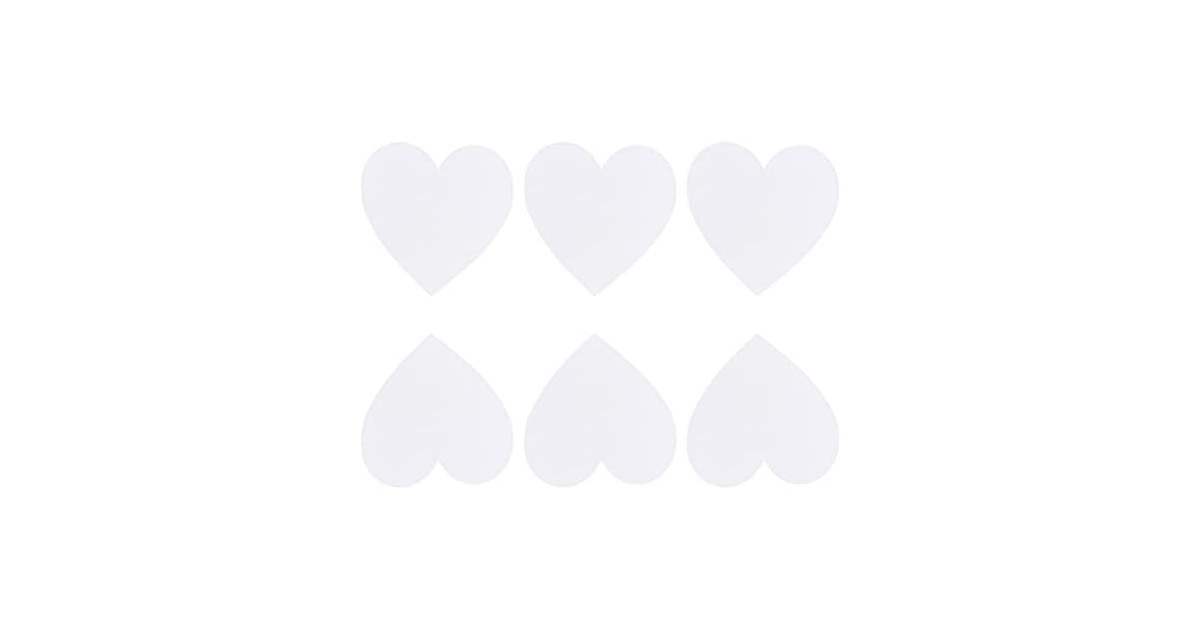 EXCEART Heart Shaped Canvas Boards 6 Pack