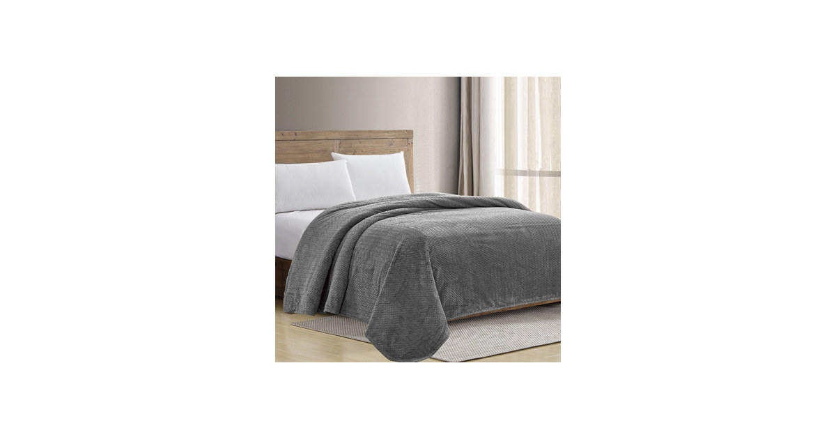Luxury Home Chevron Braided Micro Plush Blanket