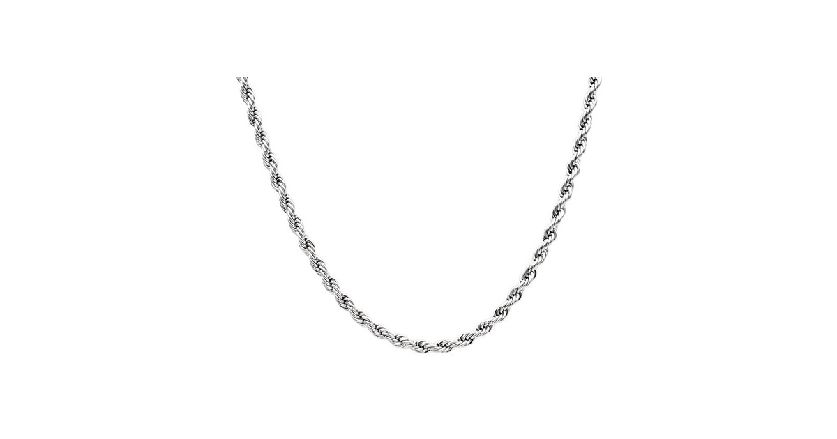 Polished Stainless Steel 5MM Rope Chain