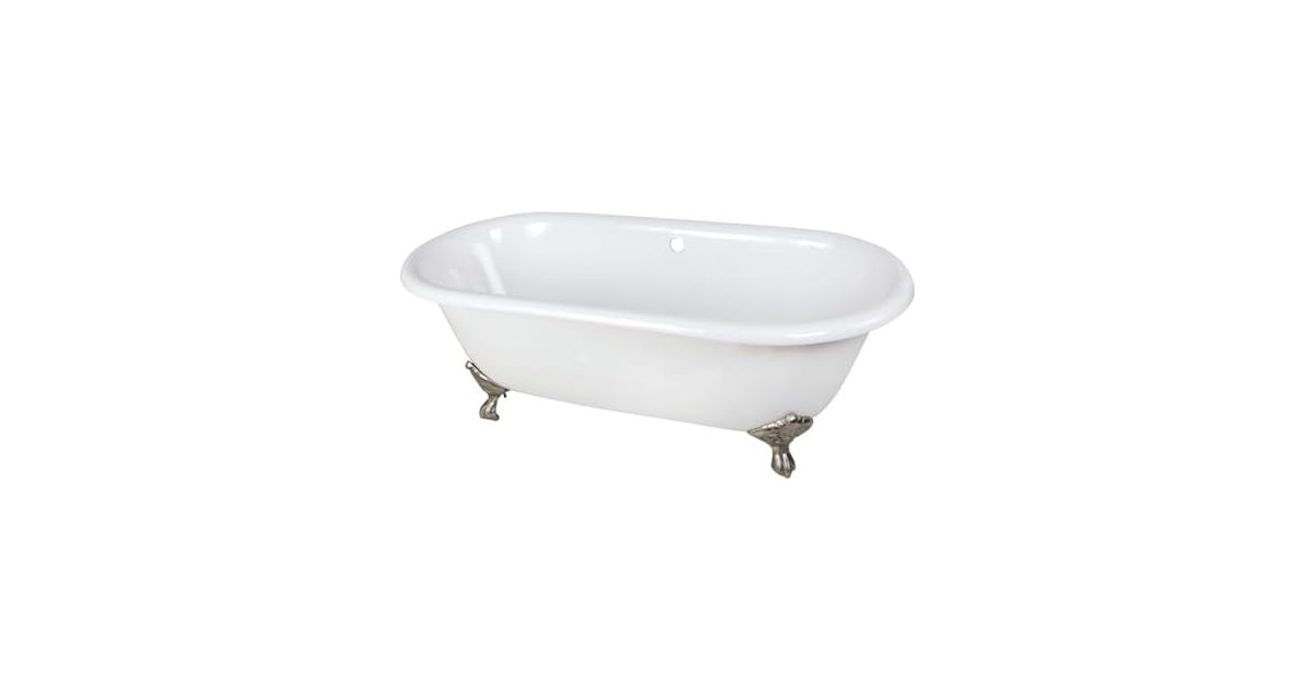 Kingston Brass Cast Iron Double Ended Clawfoot Bathtub